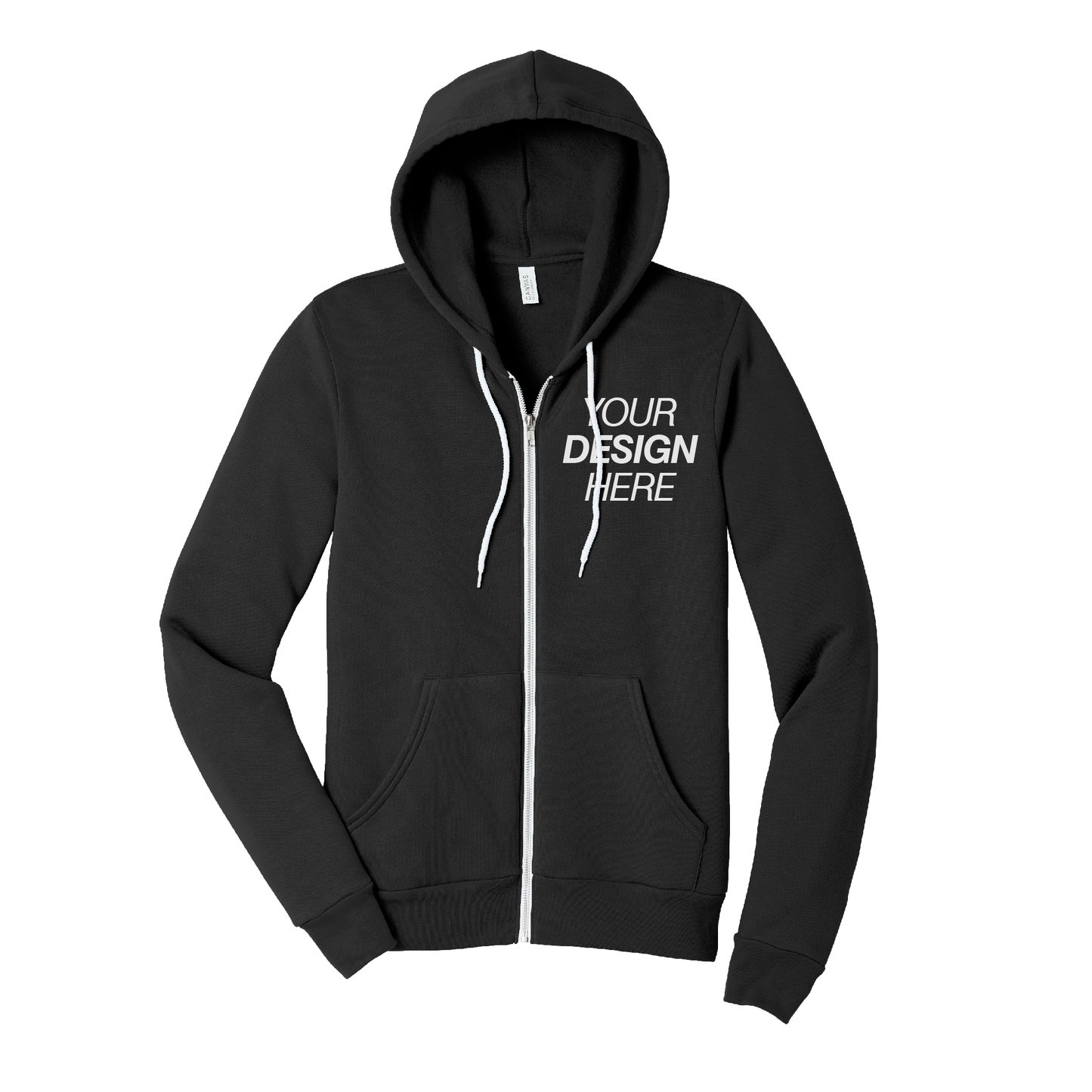 BELLA+CANVAS® Unisex Sponge Fleece Zip-Up Hoodie