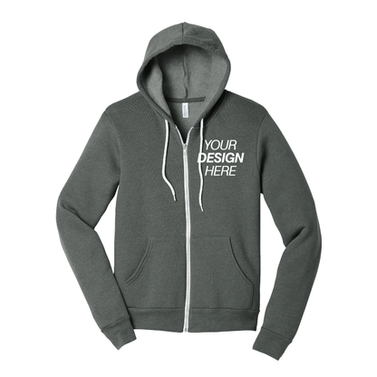 BELLA+CANVAS® Unisex Sponge Fleece Zip-Up Hoodie