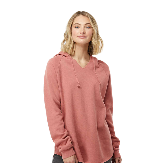 Independent Trading Co. Sudadera ligera con capucha California Wave Wash para mujer 