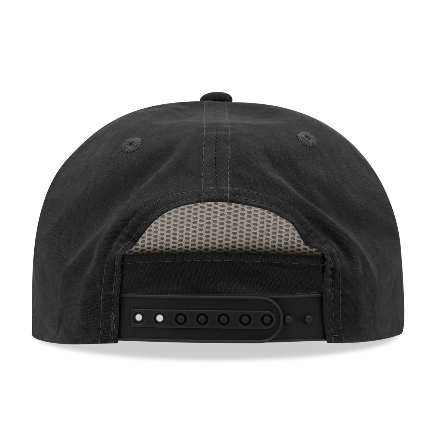 5 Panel High Profile Relaxed Cotton Blend Rope Hat - Detail