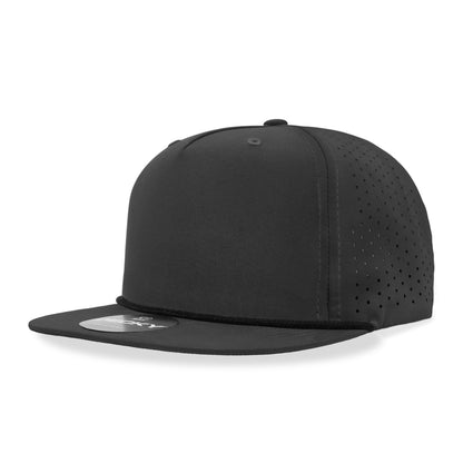 5 Panel High Profile Relaxed Perforated Performance Rope Hat - Front