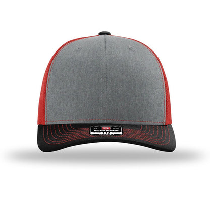 Heather Grey/ Red/ Black - Front