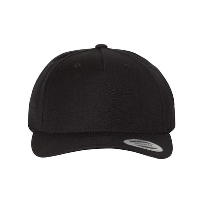 Premium Five-Panel Curved Bill Snapback Cap - Front