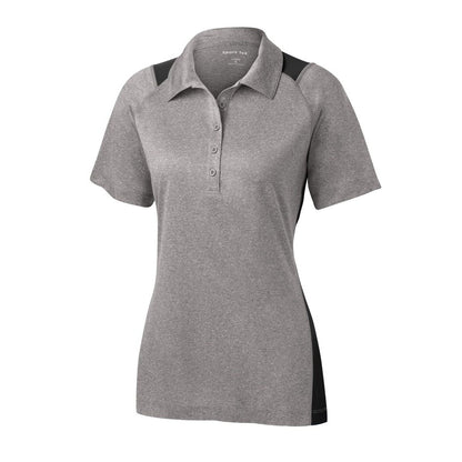 Sport-Tek Women's Heather Colorblock Contender Polo - Front