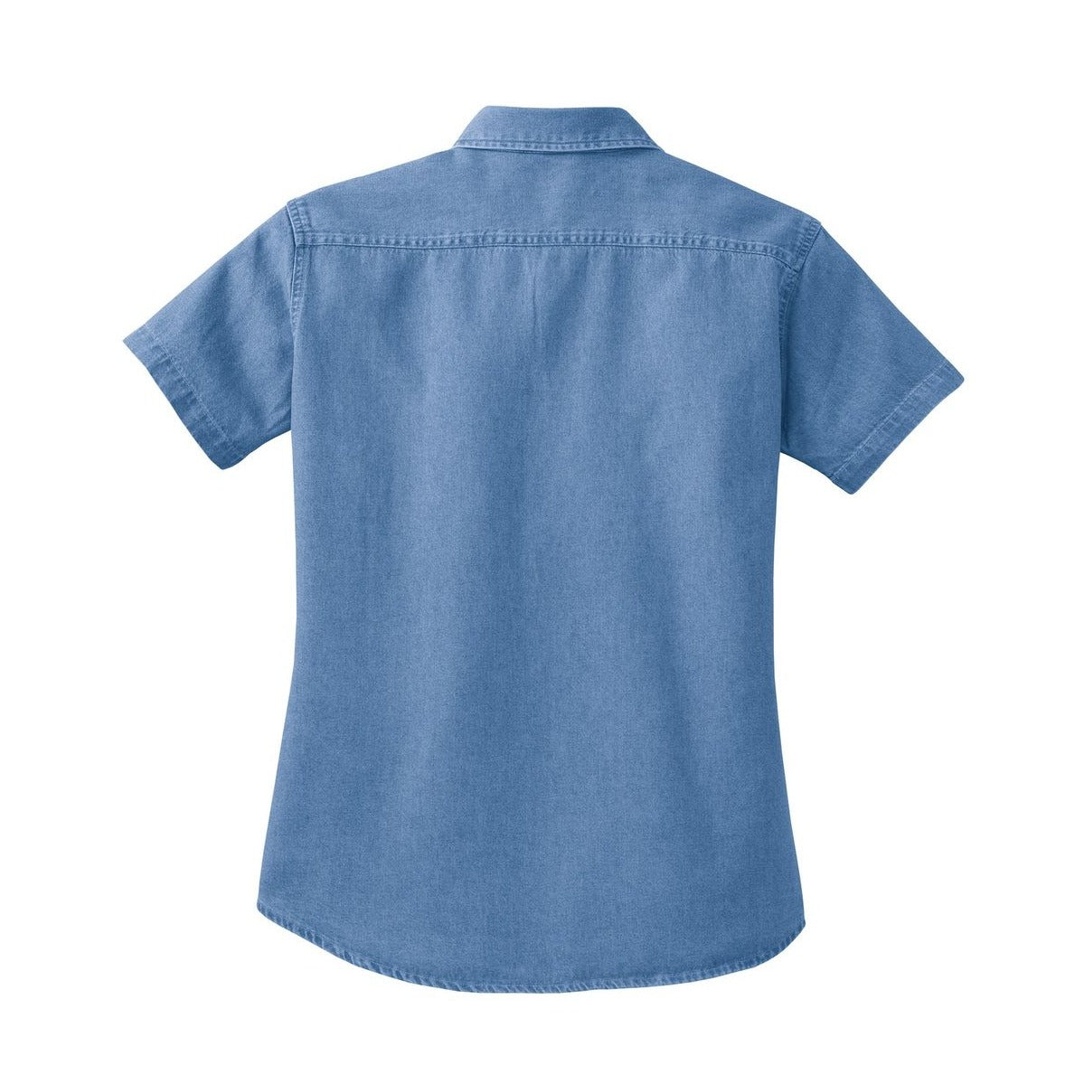 Port & Co Women's Short Sleeve Value Denim Shirt - Back