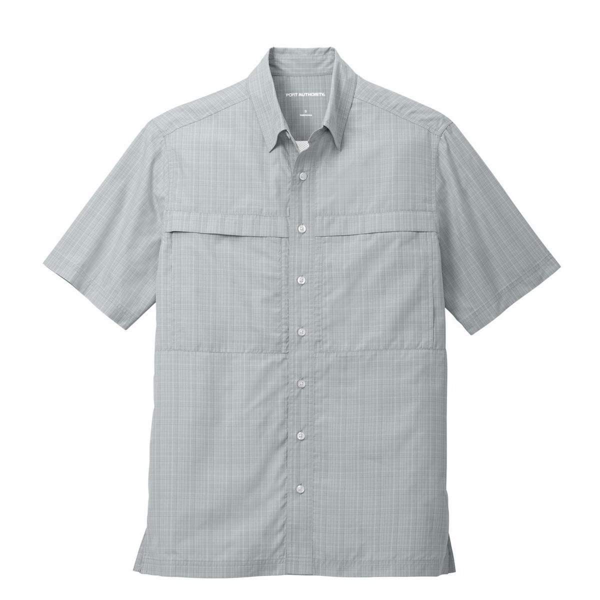 Silver/ Gusty Grey Crosshatch Plaid - Front