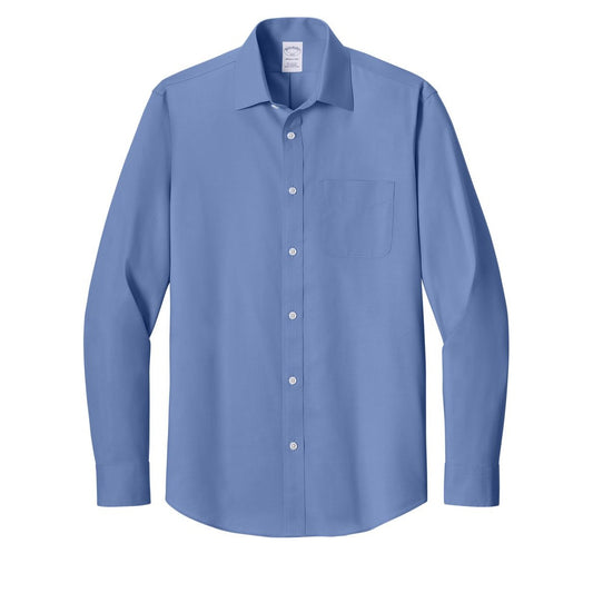 Brooks Brothers Wrinkle-Free Stretch Pinpoint Spread Collar Shirt - Front