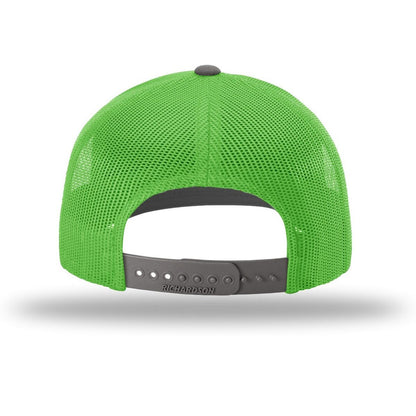 Charcoal/ Neon Green - Back
