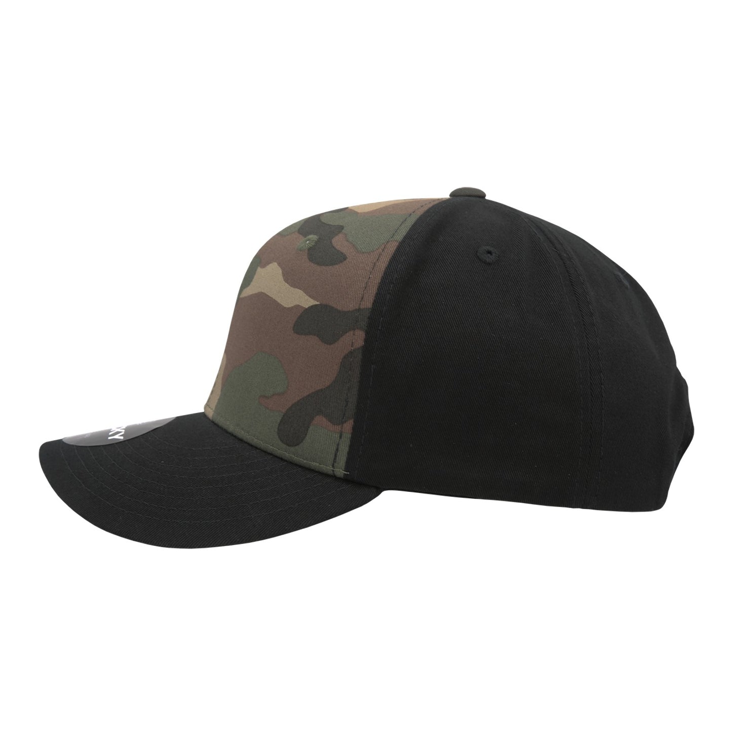 6 Panel Mid Profile Structured Camo Cap - Detail
