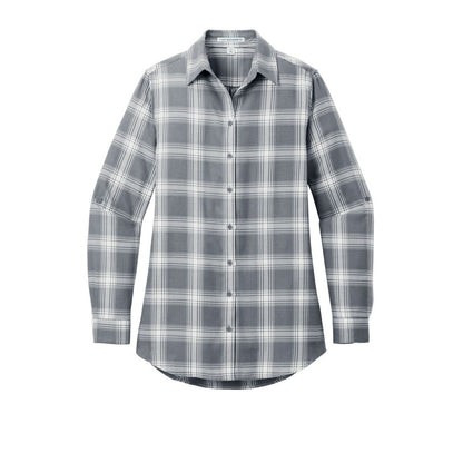 Grey/ Cream Open Plaid - Front