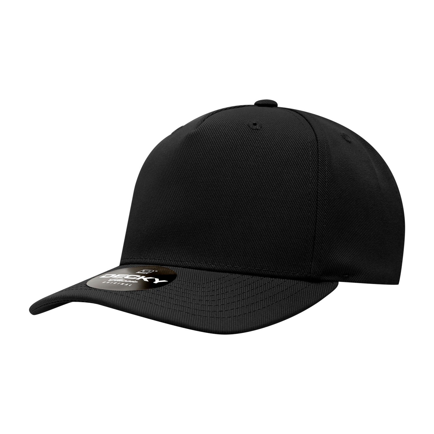 5 Panel Mid Profile Structured Polyester Cap - Front