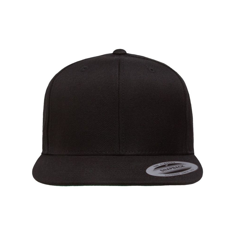 Premium Flat Bill Snapback Cap - Front