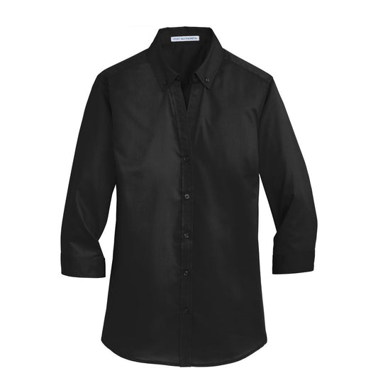 Port Authority Women's 3/4-Sleeve SuperPro Twill Shirt - Front