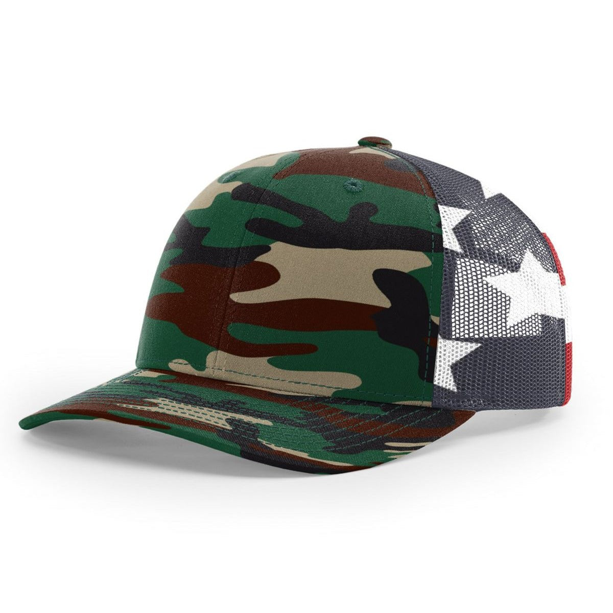Green Camo/ Stars Stripes - Model