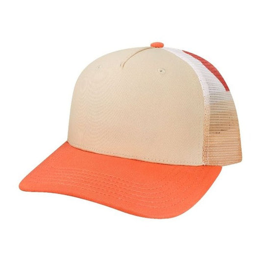 LOCALE - Solid Front Printed Mesh Trucker - 5PTKRS - Lifestyle 2