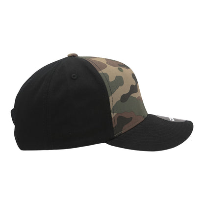 6 Panel Mid Profile Structured Camo Cap - Detail