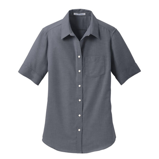 Port Authority Women's Short Sleeve SuperPro Oxford Shirt - Front