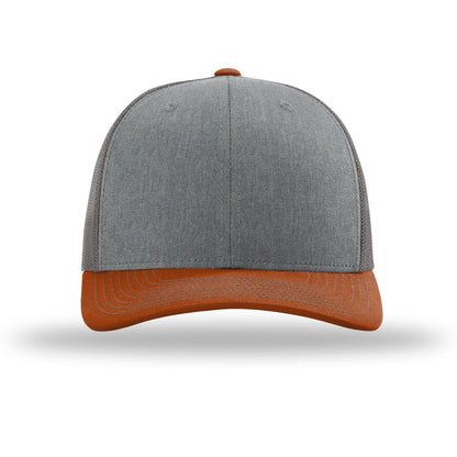 Heather Grey/ Charcoal/ Dark Orange - Front