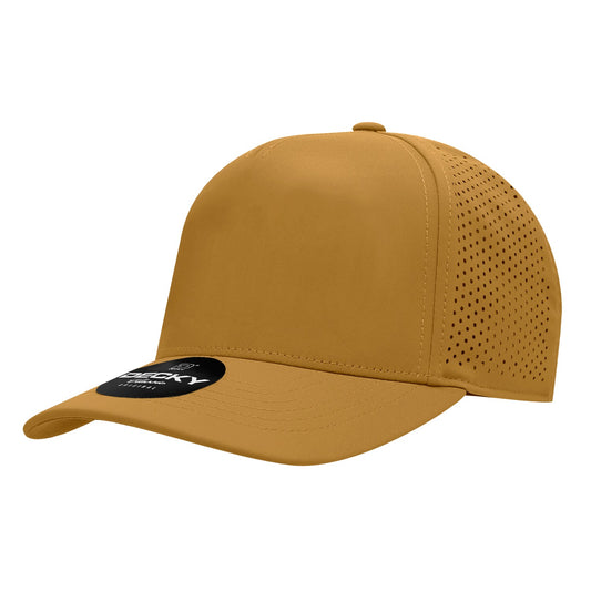 5 Panel High Profile Structured Perforated Performance Cap - Front