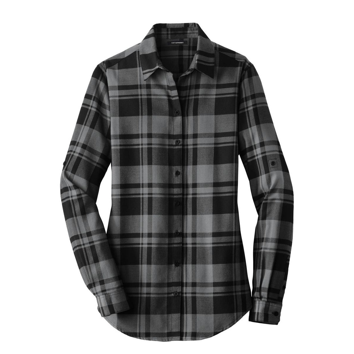 Port Authority Women's Plaid Flannel Tunic - Front