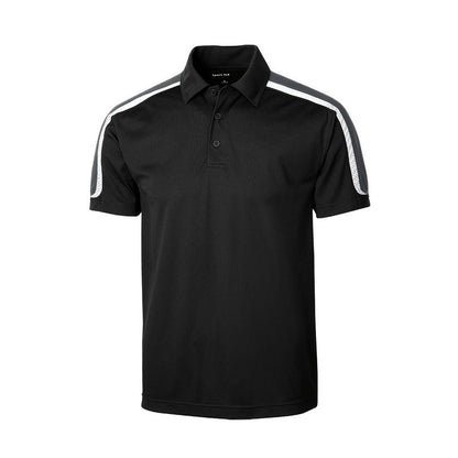 Sport-Tek Tricolor Shoulder Micropique Sport-Wick Polo - Front