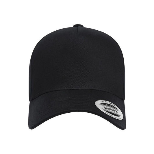 Retro Cotton Blend Snapback Cap - Front
