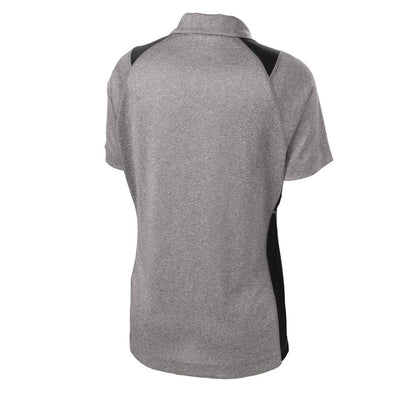 Sport-Tek Women's Heather Colorblock Contender Polo - Back