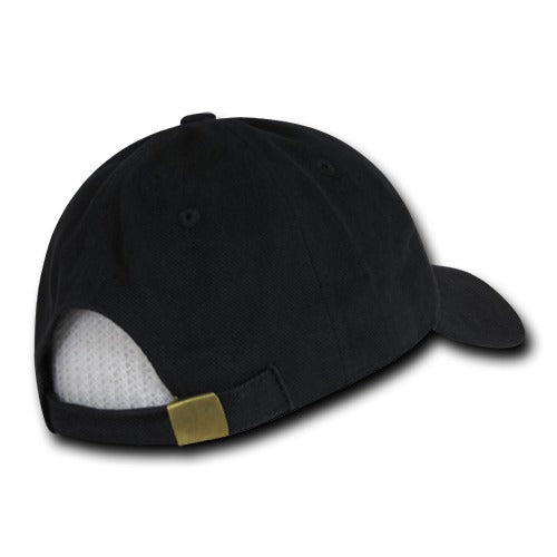 6 Panel Low Profile Relaxed Brushed Cotton Dad Hat - Detail